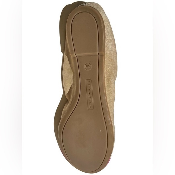 NWOT Leifnotes suede pink/beige watercolour dip dyed ballet flats,made in Italy. - Picture 15 of 16